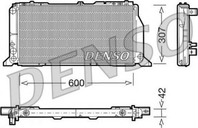 Denso DRM02013 радиатор, охлаждение двигателя на AUDI 80 (89, 89Q, 8A, B3)