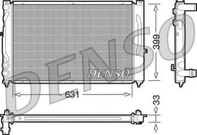 DENSO Радиатор охлаждения AUDI A4 1.6 / 1.8 20v 95-01 (8D0121.251K, DRM02020)