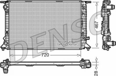 Denso DRM02021 радиатор, охлаждение двигателя на AUDI A4 Allroad (8KH, B8)