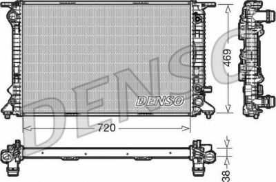 Denso DRM02023 радиатор, охлаждение двигателя на AUDI Q5 (8R)