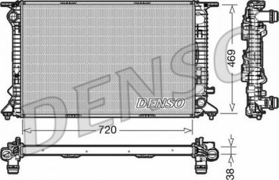 Denso DRM02024 радиатор, охлаждение двигателя на AUDI A7 Sportback (4GA, 4GF)