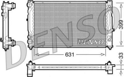 DENSO Радиатор охлаждения AUDI A4 1.6 / 1.8 20v 1.9 TDI A/T (8D0121251M, DRM02030)