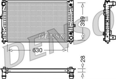 DENSO Радиатор охлаждения AUDI A4 / A6 II VOLKSWAGEN Passat V 97-05 (8D0.121.251L, DRM02031)