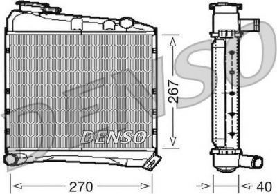 Denso DRM03020 радиатор, охлаждение двигателя на ROVER MINI