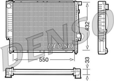 Denso DRM05041 радиатор, охлаждение двигателя на 3 (E36)