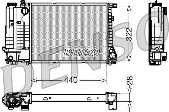 Denso DRM05042 радиатор, охлаждение двигателя на 3 (E30)