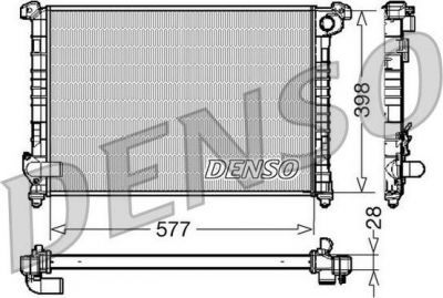 DENSO Радиатор охлаждения ДВС MINI Cooper, One 06.01- (17101475550, DRM05100)