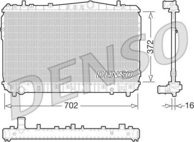 DENSO Радиатор, охлаждение двигателя (DRM08004)