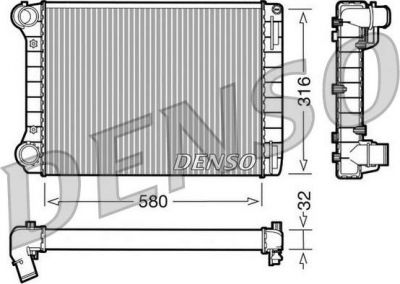 Denso DRM09101 радиатор, охлаждение двигателя на FIAT PUNTO (188)