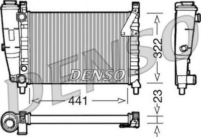 Denso DRM09143 радиатор, охлаждение двигателя на FIAT UNO (146A/E)