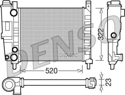 Denso DRM09144 радиатор, охлаждение двигателя на FIAT FIORINO фургон (146)