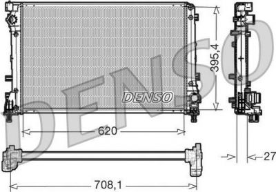 Denso DRM09163 радиатор, охлаждение двигателя на ABARTH 500 (312)