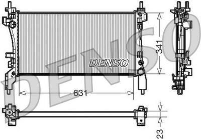 DENSO Радиатор, охлаждение двигателя (DRM09172)