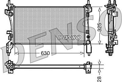 Denso DRM09173 радиатор, охлаждение двигателя на PEUGEOT BIPPER Tepee