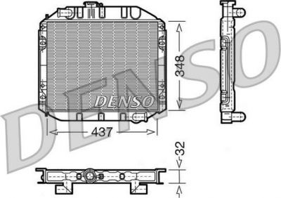 Denso DRM10001 радиатор, охлаждение двигателя на FORD TAUNUS '80 (GBS, GBNS)