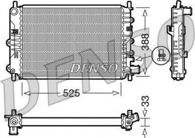 Denso DRM10025 радиатор, охлаждение двигателя на FORD ESCORT VII (GAL, AAL, ABL)