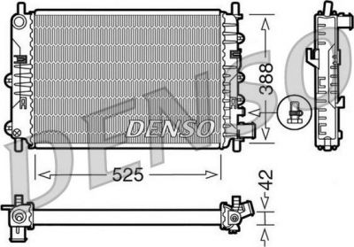 Denso DRM10026 радиатор, охлаждение двигателя на FORD ESCORT VII (GAL, AAL, ABL)