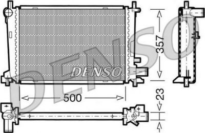 Denso DRM10038 радиатор, охлаждение двигателя на FORD FIESTA фургон (FVD)