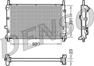 DENSO Радиатор, охлаждение двигател (DRM10070)