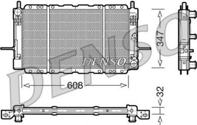 Denso DRM10085 радиатор, охлаждение двигателя на FORD SIERRA (GBG, GB4)