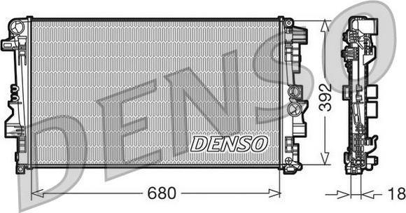 DENSO Радиатор охлаждения MB VIANO(W639) 3,2-3,7L 03-> (680X405X26) (6395010401, DRM17012)