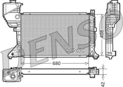 DENSO Радиатор охлаждения MB Sprinter(901/902/903/904) 2,3-2,9D 95-06 (680x406x42mm)(МКПП/с АС) (9015003300, DRM17017)