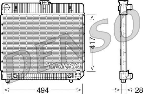 Denso DRM17021 радиатор, охлаждение двигателя на MERCEDES-BENZ S-CLASS (W126)