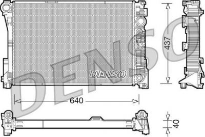 Denso DRM17046 радиатор, охлаждение двигателя на MERCEDES-BENZ GLK-CLASS (X204)