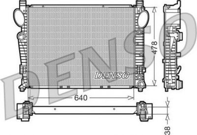 DENSO Радиатор охлаждения MB W220 5.5-6.5/3.2D/4.0D 99-06 (2205000903, DRM17094)