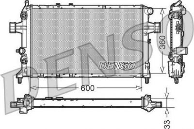 DENSO Радиатор охлаждения OPEL Astra G 2.0I 16V/ZAFIRA A (1300197, DRM20017)