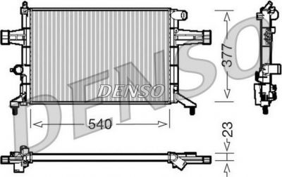 DENSO Радиатор охлаждения OPEL Astra G 1.4 / 1.6 / 1.8 (1300187, DRM20082)