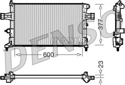 DENSO Радиатор охлаждения OPEL Astra G 1.4 / 1.6 / 1.8 (1300215, DRM20083)