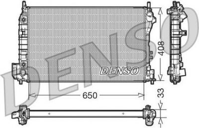 DENSO Радиатор охлаждения OPEL Signum / Vectra 2.2 I - 16V.DGI 3.2 02- (1300247, DRM20089)