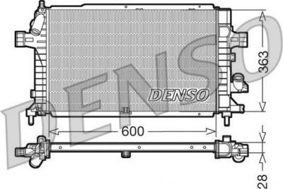 DENSO Радиатор основной OPEL Astra H/Zafira B mot.1.3/1.7/1.9CDTI (DRM20102)