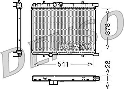 Denso DRM21032 радиатор, охлаждение двигателя на PEUGEOT 206 SW (2E/K)