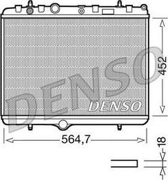 DENSO Радиатор охлаждения PEUGEOT 407 1,8-2,0L 04-> (1330F5, DRM21055)