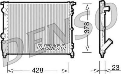 Denso DRM23001 радиатор, охлаждение двигателя на RENAULT CLIO I (B/C57_, 5/357_)