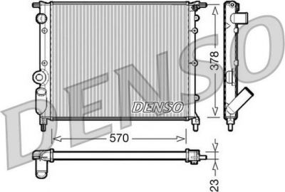 DENSO Радиатор, охлаждение двигател (DRM23013)