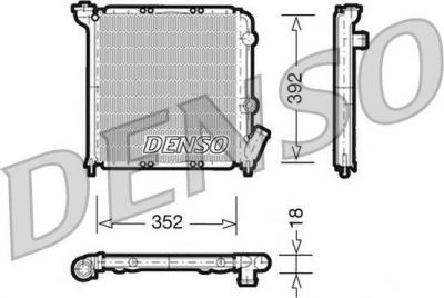 Denso DRM23026 радиатор, охлаждение двигателя на RENAULT SUPER 5 (B/C40_)