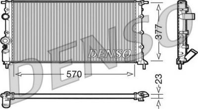 Denso DRM23054 радиатор, охлаждение двигателя на RENAULT SCЙNIC I (JA0/1_)