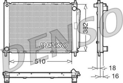 DENSO Радиатор охлаждения RENAULT Clio III/ Modus (04-) (8200289184, DRM23100)