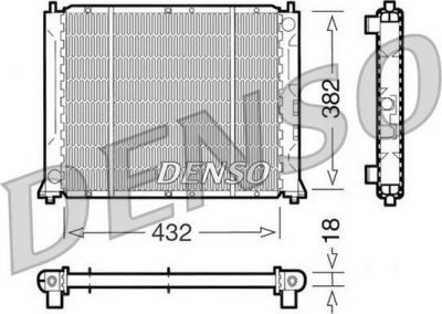 Denso DRM24004 радиатор, охлаждение двигателя на ROVER 400 (RT)