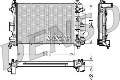 Denso DRM25012 радиатор, охлаждение двигателя на SAAB 9-3 кабрио (YS3F)