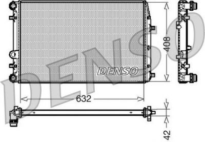 Denso DRM26011 радиатор, охлаждение двигателя на VW POLO (9N_)