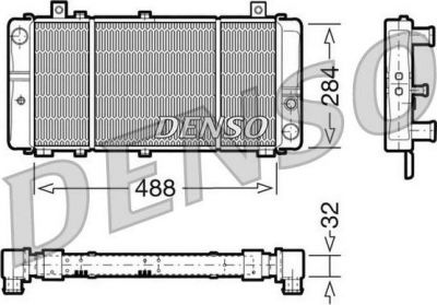 Denso DRM27001 радиатор, охлаждение двигателя на SKODA FAVORIT Forman (785)