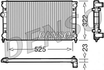 DENSO Радиатор охлаждения VOLKSWAGEN Golf III Vento 1.8 (1H0121253S, DRM32006)