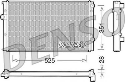 DENSO Радиатор охлаждения VOLKSWAGEN Passat IV 1.6 / 1.8 / 2.0 (3A0121253, DRM32028)