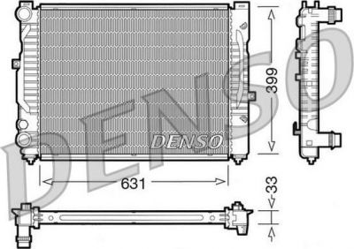 DENSO Радиатор охлаждения VOLKSWAGEN Passat V AUDI A4 / A6 II (8D0121251P, DRM32029)