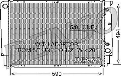 Denso DRM33054 радиатор, охлаждение двигателя на VOLVO V70 I (LV)