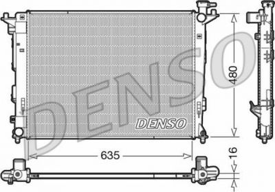 Denso DRM41006 радиатор, охлаждение двигателя на KIA SPORTAGE (SL)